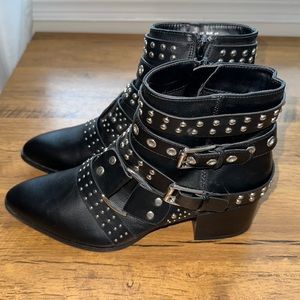 Studded western booties